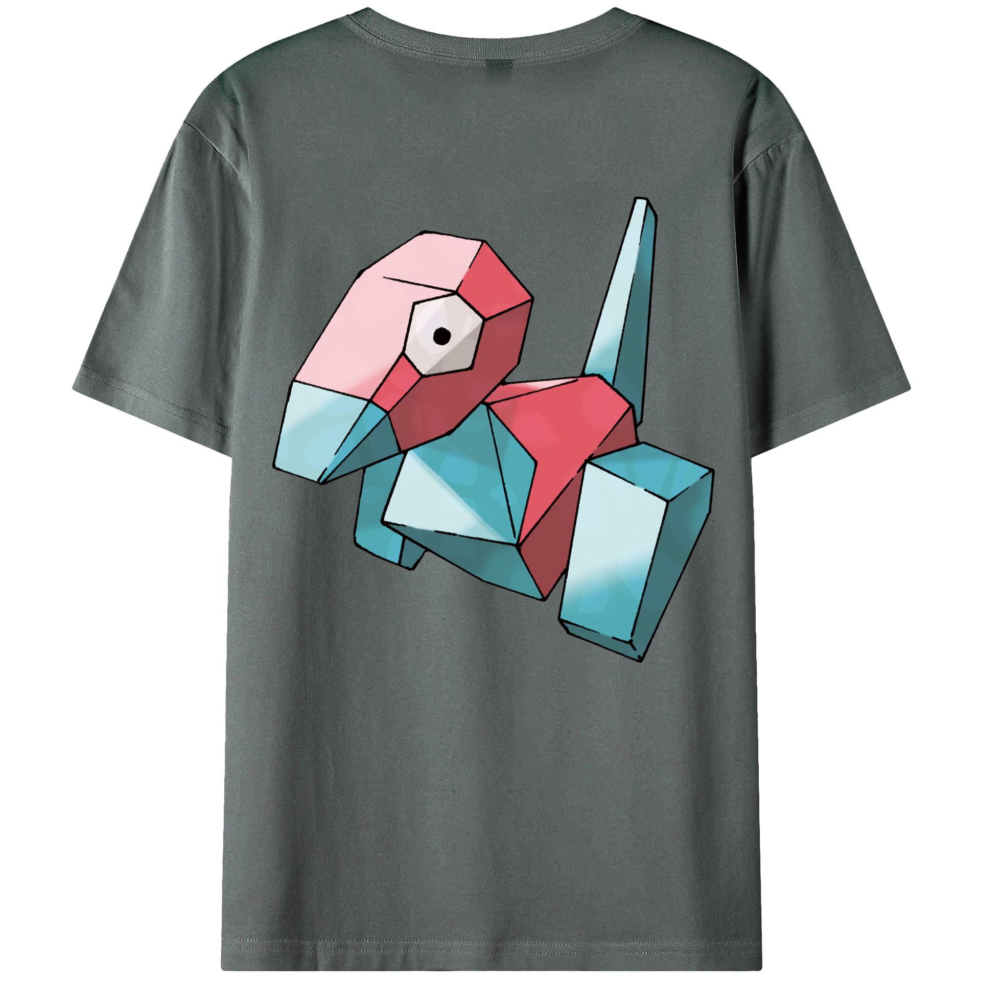 （画像用） ポケットモンスター Pokémon 綿100％ メンズ半袖Tシャツ（バックプリント） 通気性